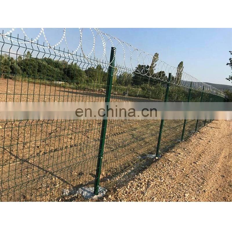 3D Curvy PVC Coated Welded Wire Mesh Fencing/Metal Security Fence Panels For Airport