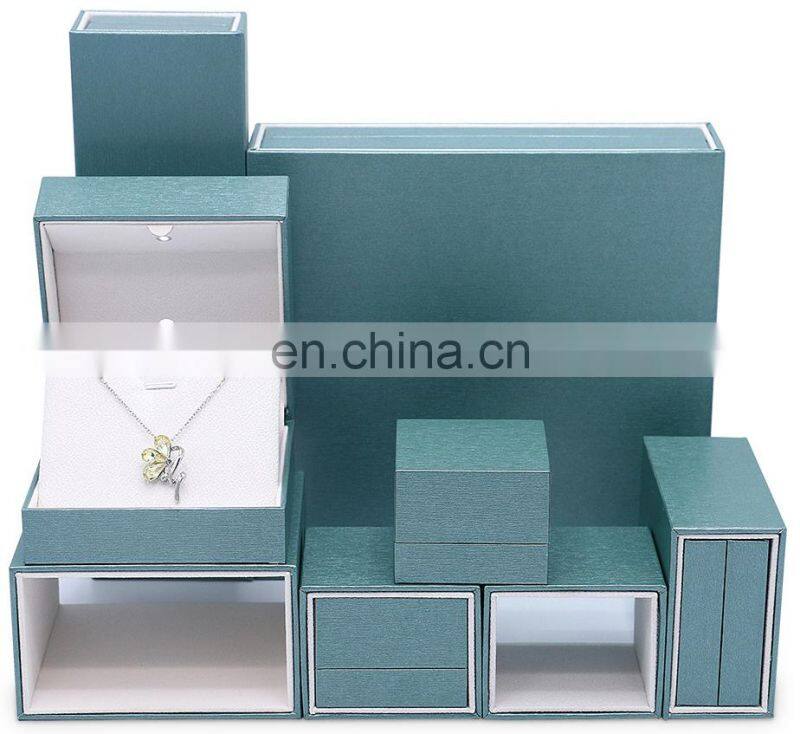 Custom   Logo Wholesale Blue Color Paper pendant Box Jewelry Box