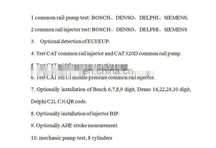 CRS-708S diesel fuel pump and common rail injector test bench HEUI eui-eup tester