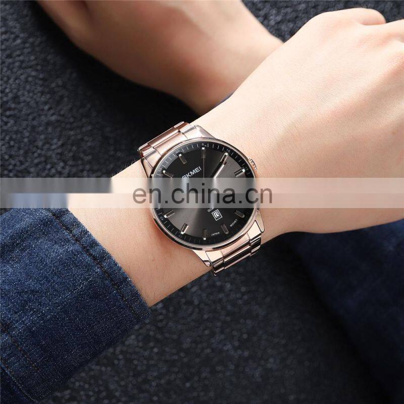 SKMEI 1878 New Arrival Quartz Watch for Men Wristwatch Simple Stainless Steel Strap Watch for Men