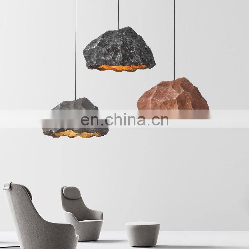 Creative Concrete Pendant Lamp Cement Material Chandelier for Indoor Bar Restaurant Decorations Cube Wall Pendant Light