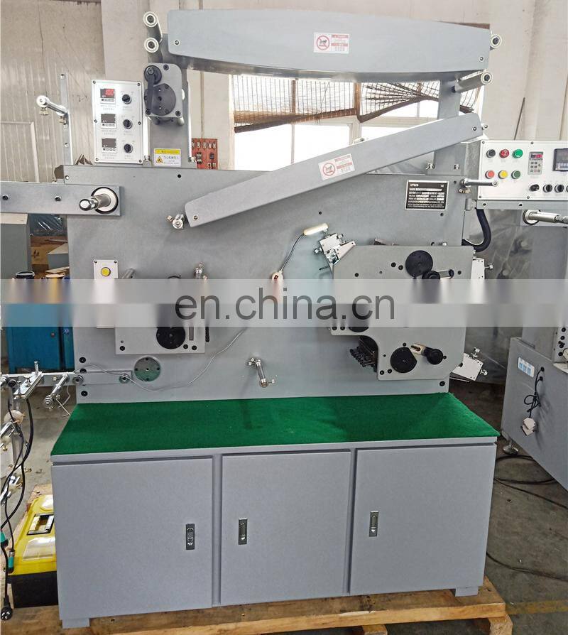 UGS31S 3 plus 1 color Automatic portable apparel clothing label flexo Printing machine, Roll to roll fabric ribbon printer