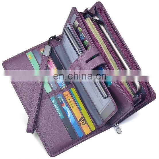 Ladies wallet latest RFID blocking leather ladies purse women wallet