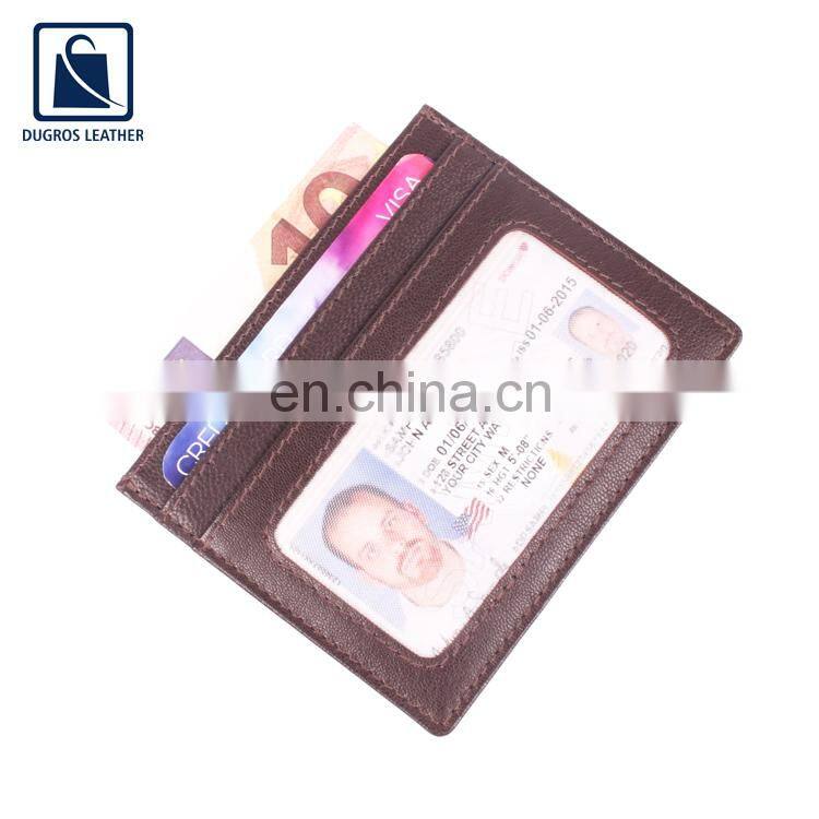 Premium Quality Modern Stylish Polyester Lining Material Genuine Leather Card Case Holder from Indian Manufacturer