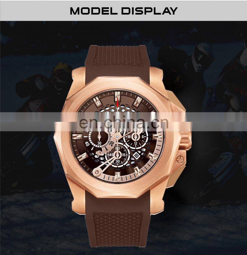 High Quality Branded Oem Custom Logo Steel Wrist Watches Chronograph Luxury Watches Men