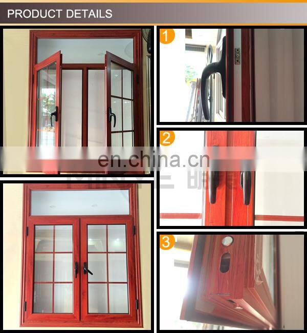 Double frame aluminum casement window small aluminium casement window