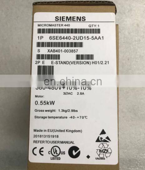 New Siemens inverter siemens power inverter 6SE6440-2UC11-2AA1 6SE64402UC112AA1