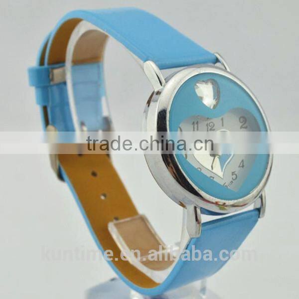 fashion promotion gift watches with quartz analog movt, stainless steel case back