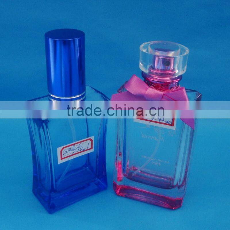 Empty perfume glass bottle with sprayer / Middle east series perfume glass bottle in different shapes