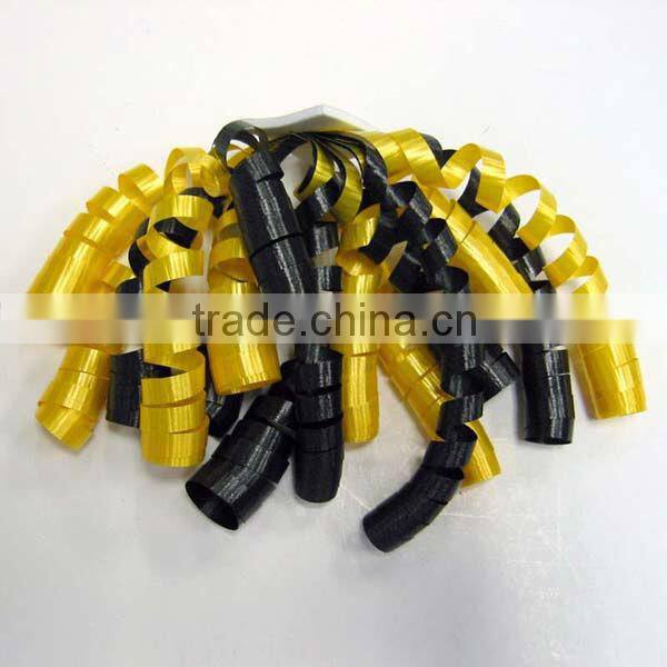 decoration gift and celebration party ribbon bow in 12cm*12 lips iridescent pp metallic curly ribbon bow