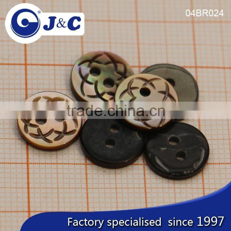J&C Brown MOP shell buttons,pearl shell buttons for fashion shirt.BR024, BR025