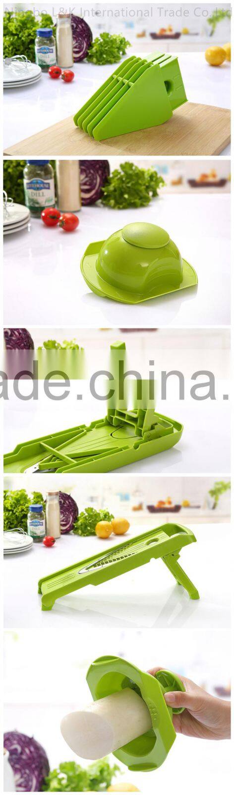 Multifunctional 5 in 1 V slicer manual kitchen mandolin slicer/kitchen gadget