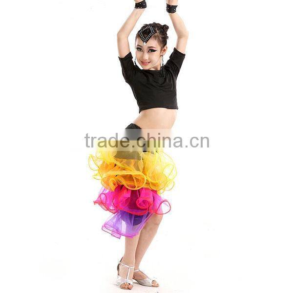 Popular Ballroom Sequins Fringe Rumba Latin Dance Dress children girl latin dance dress