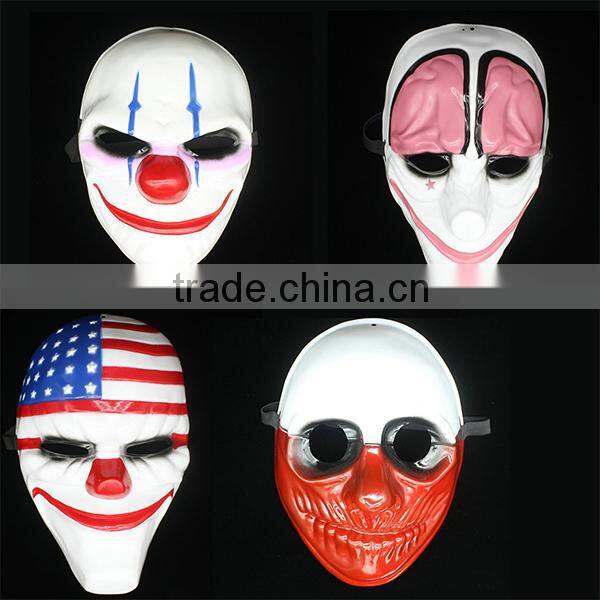 Factory Solid quality PVC adult party masks Game Payday2 Movie Game theme halloween cool masquerade mask