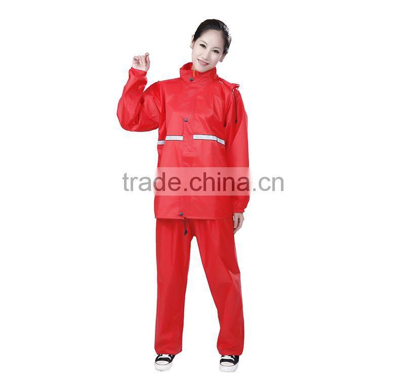 customized raincoat high visible reflective tape waterproof breathable raincoat rainsuit with pant