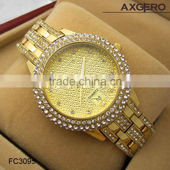 beautiful bling bling women fashion western wrist watch 2015