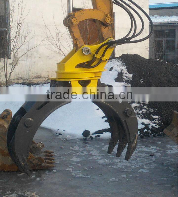 excavator attachments hydraulic wood clamp and pipe tube clamp