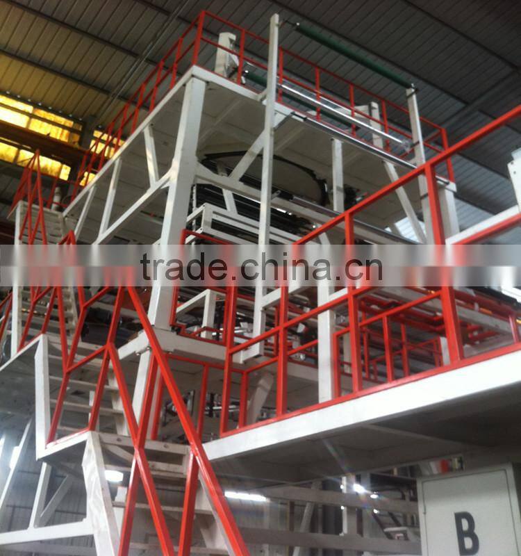 PE film making machine / film blowing machine / A+B+C Three-layer co-extrusion film blowing machine