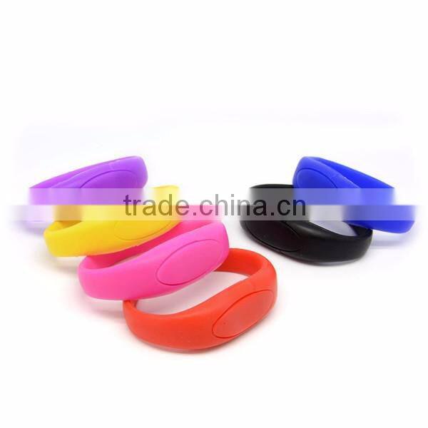 2016 pvc bracelet usb flash , hand band usb flash drive