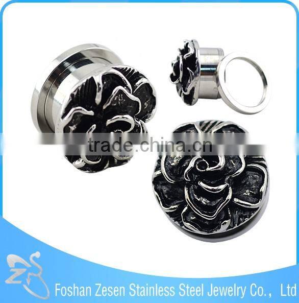 Professional factory stainless steel casting eagle ear plugs extender ear lobe piercing jewelry