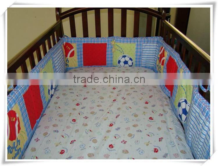 Baseball Boys 6pcs bedding set baby from professional manufacturer