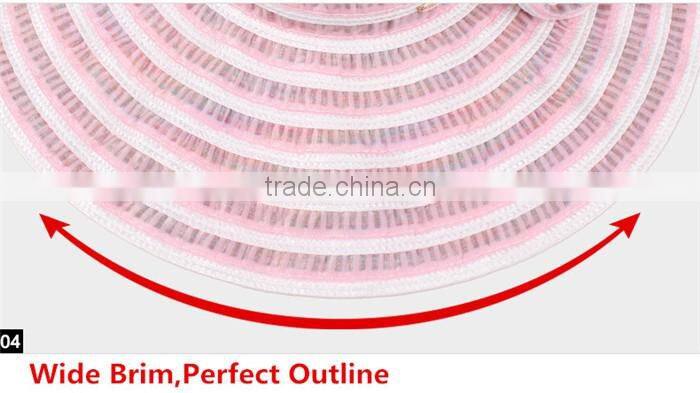 Fashion stripped handmade wholesale sun summer straw caps