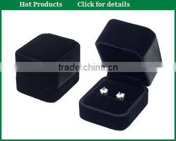 Custom shape velvet earring case with metal snap