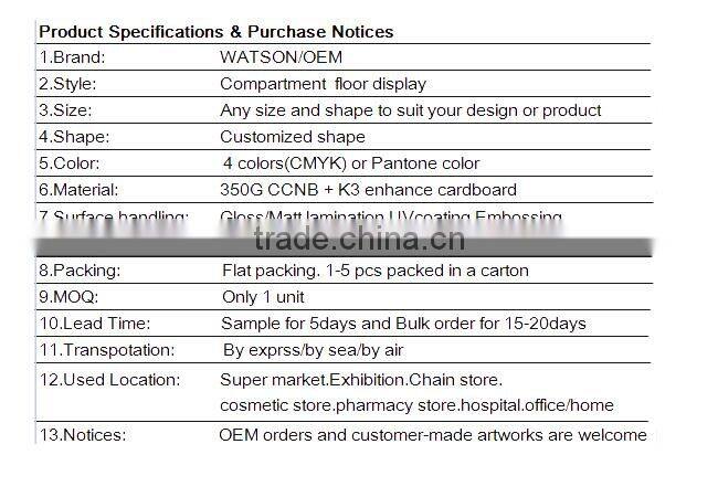 Hot sales barbie toy compartment cardboard display