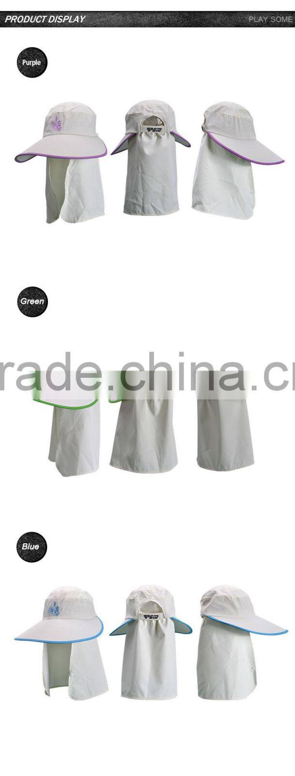 White cotton wide brim women custom bucket hat