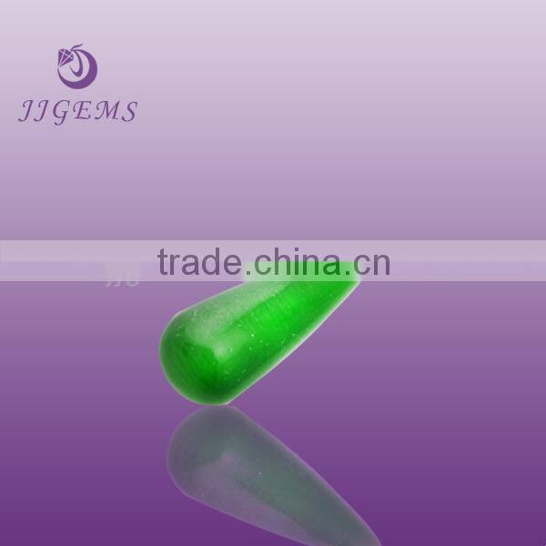 hot selling factory synthetic green pear china glass stone