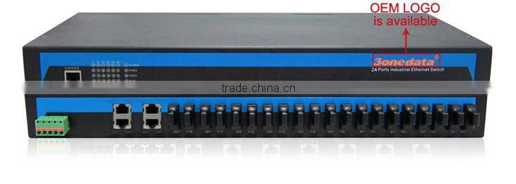 24-port Rack Mounted Industrial Ethernet Fiber Optic Switch