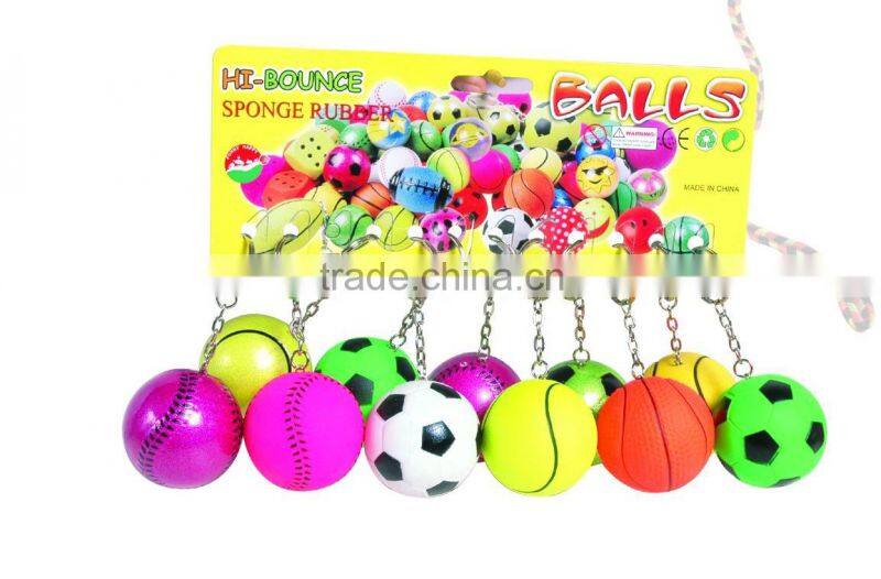 rubber key-chain ball