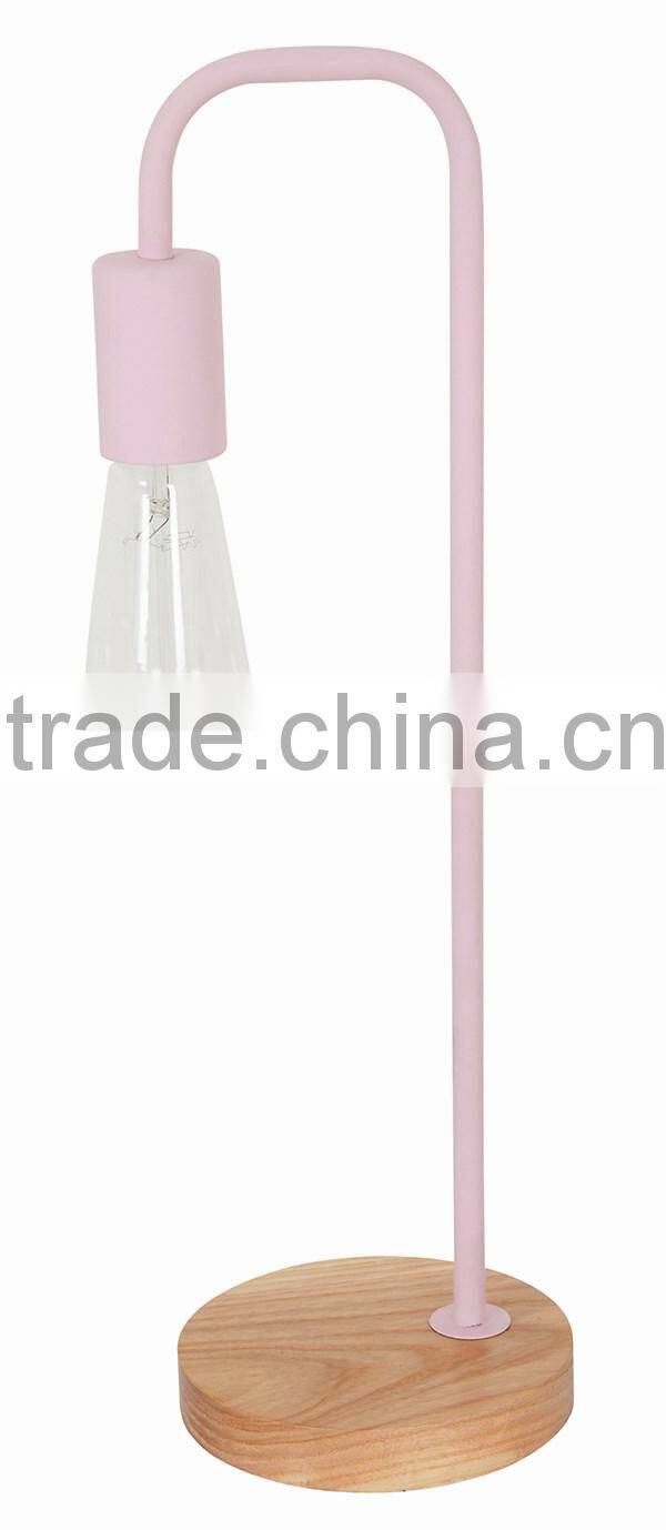 hot saled metal E27*1 table lamp,wooden single desk lamp