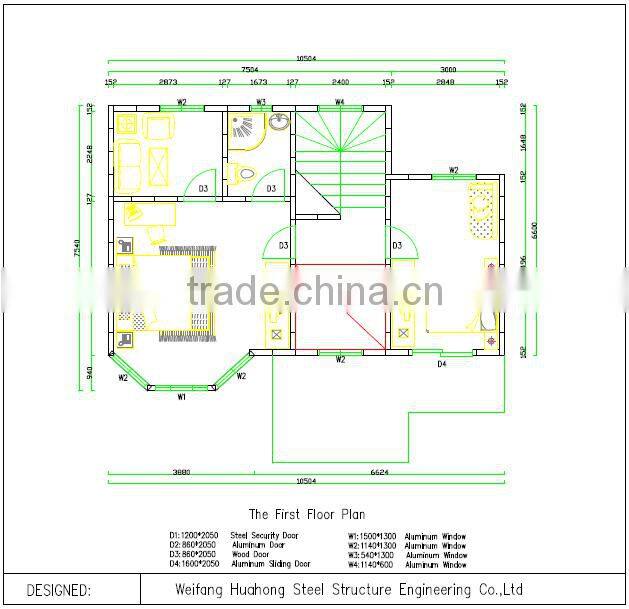 Waterproof materials prefab cement house /china designed modular house for Europe
