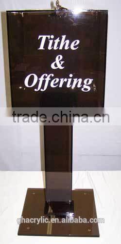 high-end acrylic donation boxes, Magnetic acrylic donation box with lock