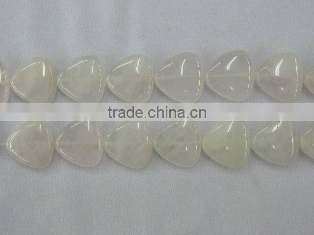 Natural gemstones rose quartz pear shape pendant