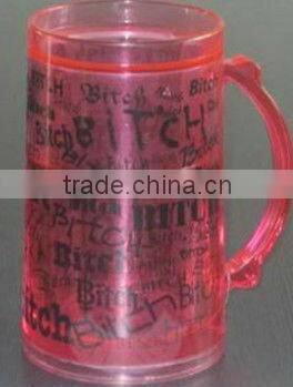 plastic double wall party beer mug