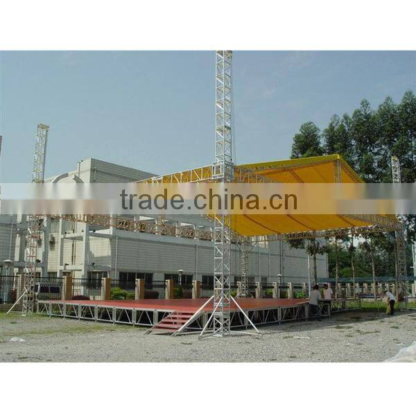 Cheap non-slip concert mobile aluminum stage roof truss
