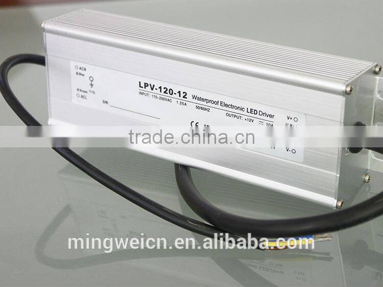 IP67 with good quality 120W 12V waterproof electronic led driver