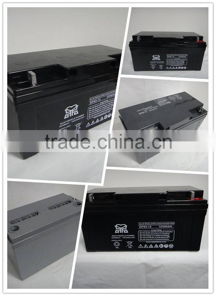 OEM manufacturer Long Life Lead acid Batery rechargeable Battery maintenance-free 12V 65AH battery