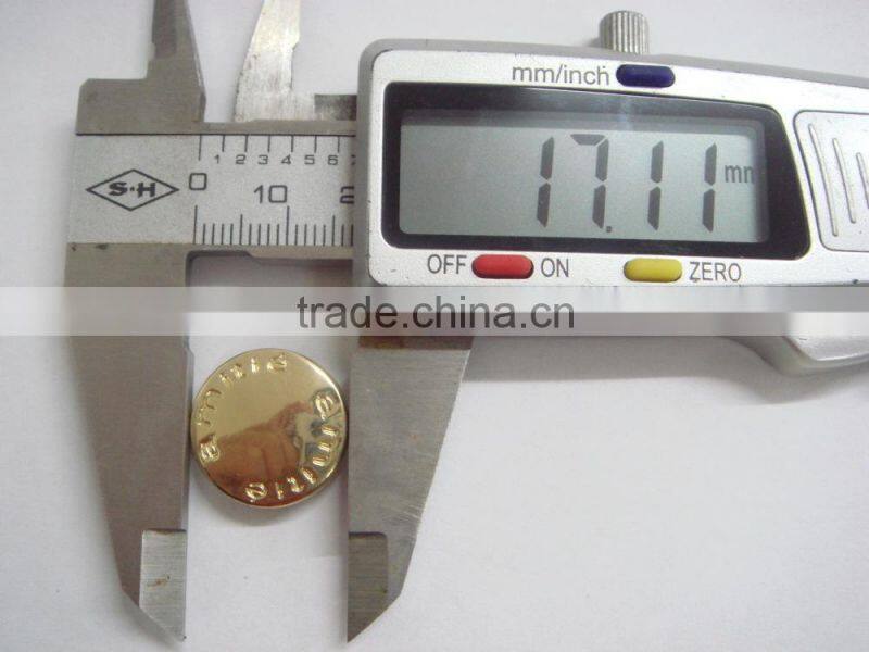 17mm shiny surface gold easy button with custom logo
