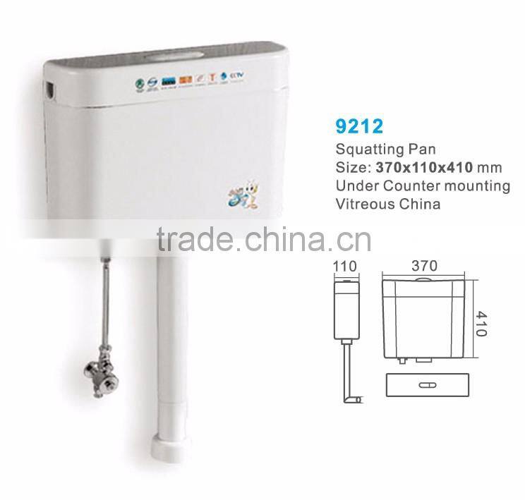 PVC double flush wall hung toilet cistern