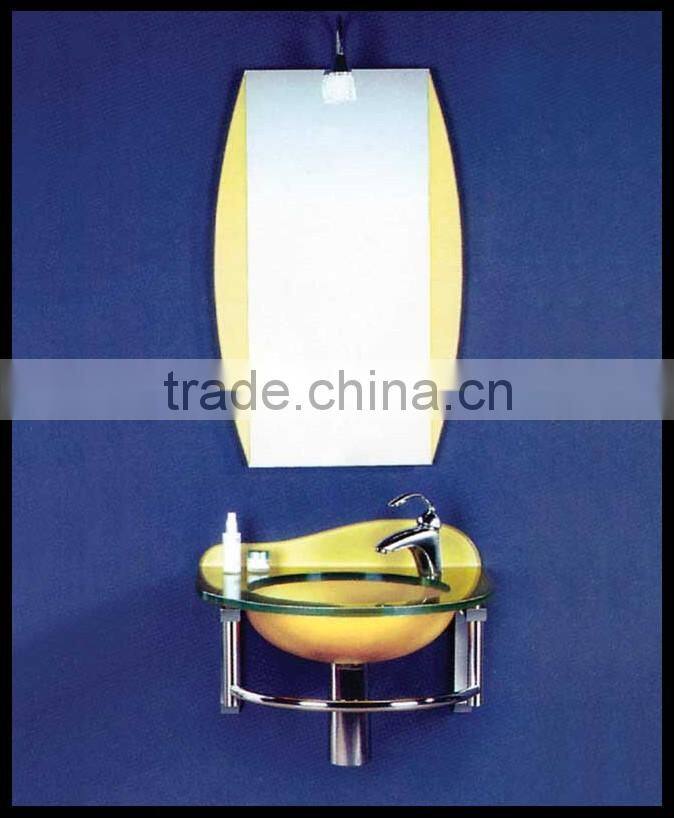 freestanding glass bathroom wash basins YL-7026