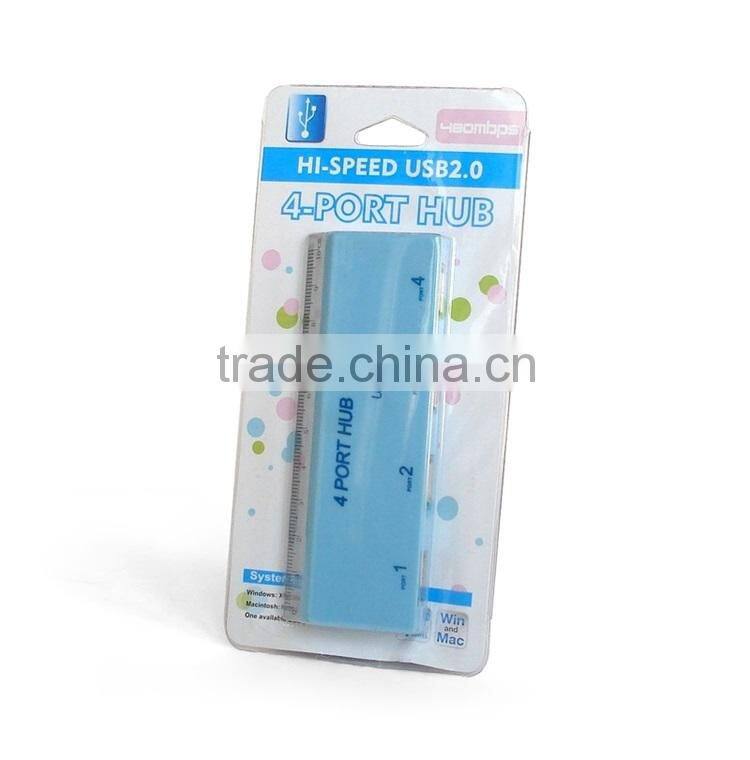 Scale ruler style 4 port usb 2.0 hub