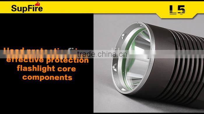 Hot sale high quality SupFire L5 aluminum waterproof high power rechargeable led flashlight