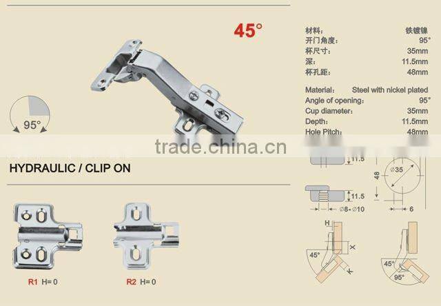 Furniture Accessory Soft closing Cabinet Hinge