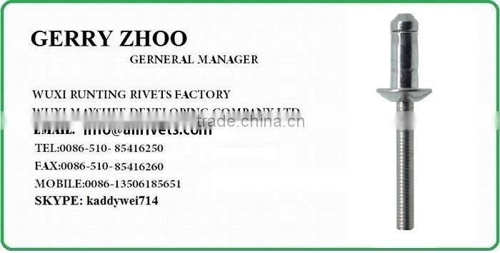 HIGH QUALITY HOT SELLING FACTORY STRUCTURAL HEMLOCK BLIND RIVETS FOR TRUCK