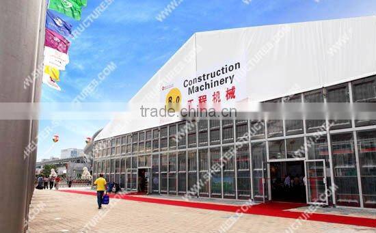 high quality clear span aluminum frame tent ABS solid wall system
