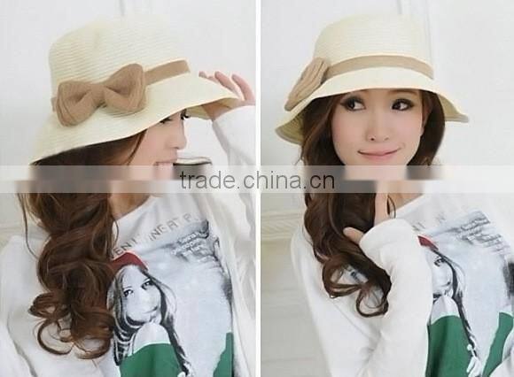 Ladies dress straw hats wholesale bowknow women cloche hat