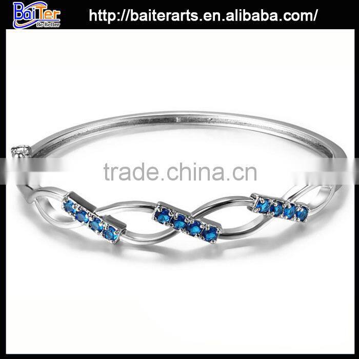 Hot 18K Gold Plated Copper Womens Multi Colored Stone Bracelet With Multi Colors